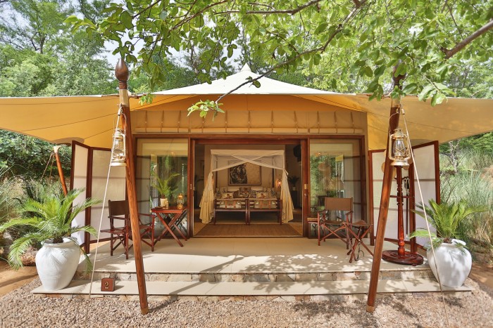 A tent at the newly renovated Sher Bagh in India’s Ranthambore National Park
