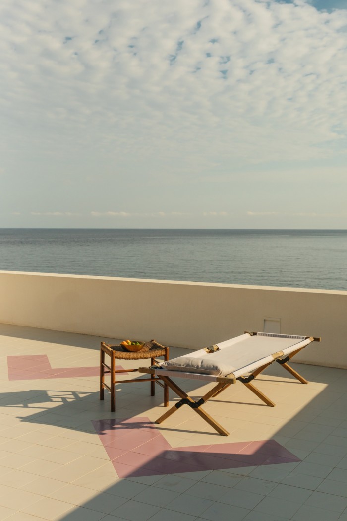The view of the Tyrrhenian Sea from the terrace