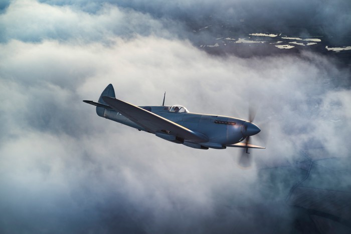 A photo-reconnaissance Spitfire Mk XI in the air