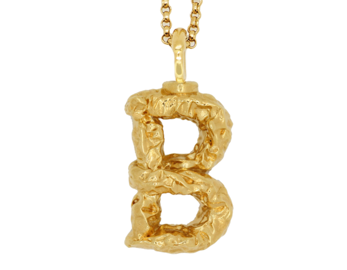 Chloé brass alphabet necklace, £290
