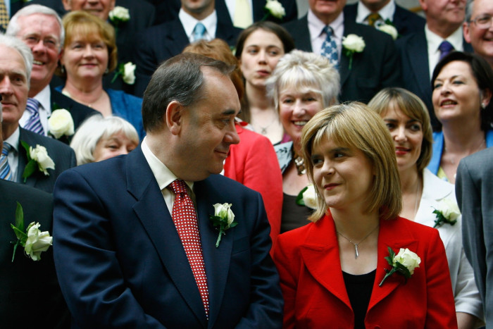 Nicola Sturgeon with her mentor Alex Salmond in 2007