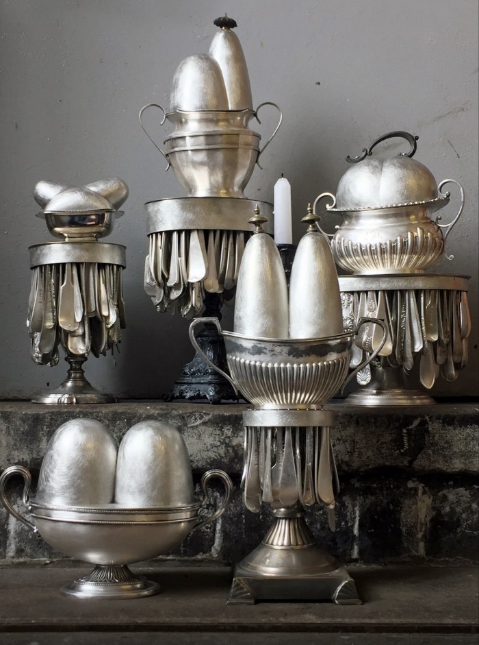 Pieces in pewter by David Clarke