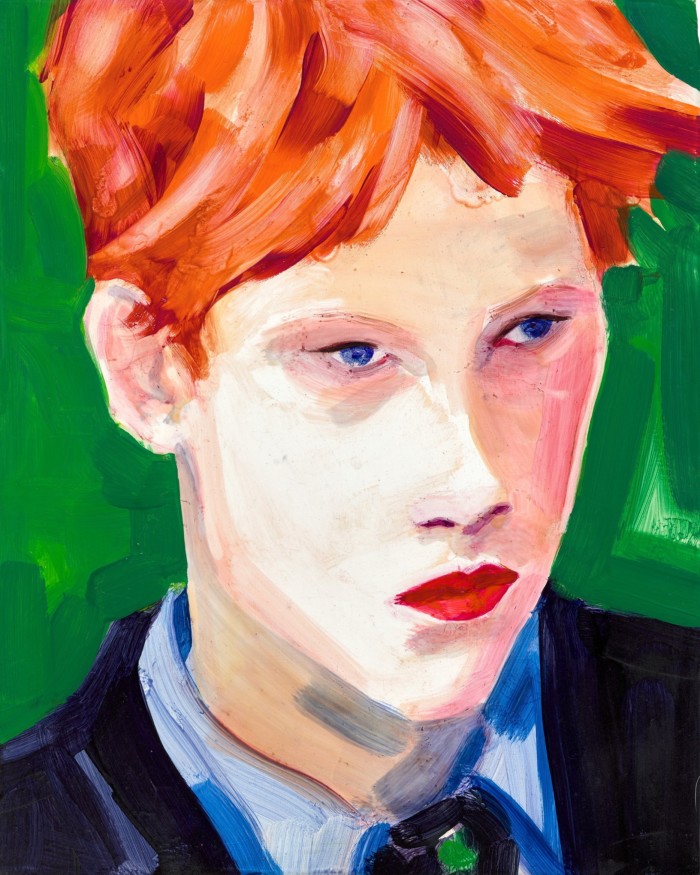 Free painting of a young ginger man