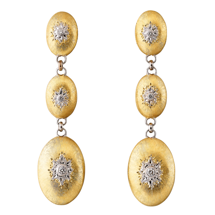 Buccellati yellow- and white-gold and diamond Macri Classica earrings, £7,400