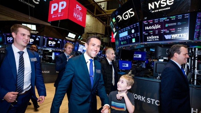 Kevin Paffrath, financial influencer and founder of the MeetKevin Pricing Power ETF, accompanied by his son at the ETF’s launch on NYSE in December last year
