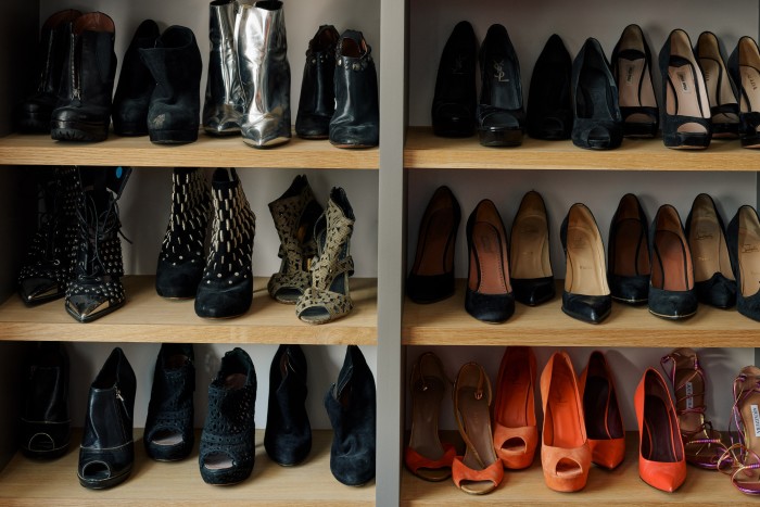 Lara’s shoes are displayed in bespoke Coburn joinery