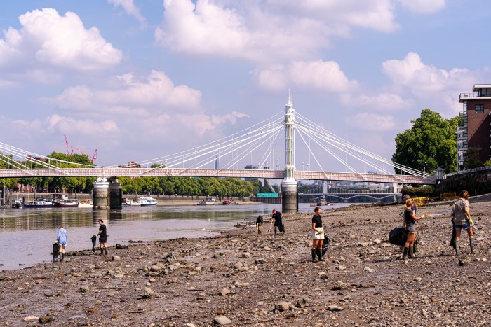 A litter pick by the Thames