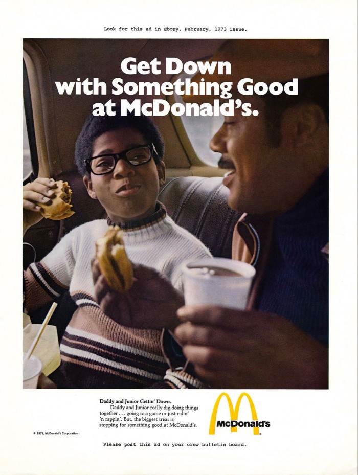 “Daddy and Junior Gettin’ Down”, an Emmett McBain advertisement for McDonald’s from 1973
