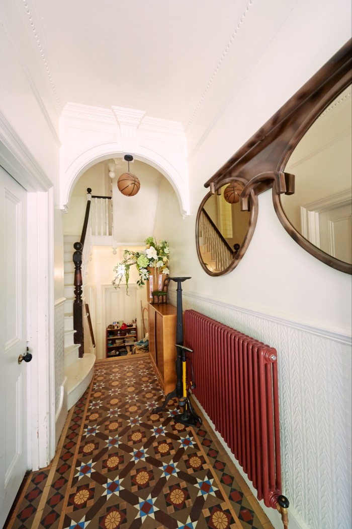 The hallway of her London home