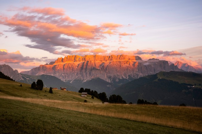The Dolomites at sunset