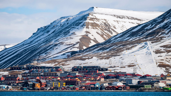 The town of Longyearbyen in Svalbard