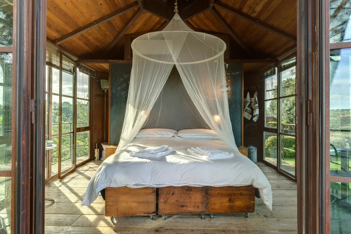 The Barthel treehouse’s bedroom