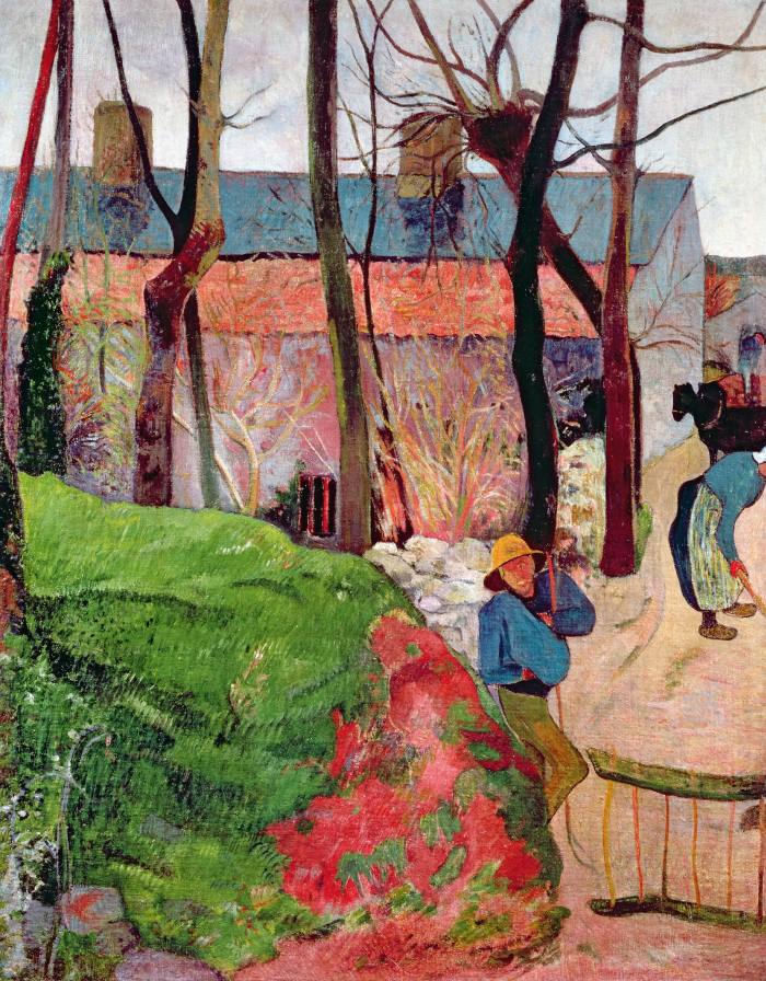 Cottage at Le Pouldu, 1890, by Paul Gauguin
