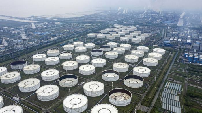 Oil storage tanks in Ningbo, Zhejiang province, China