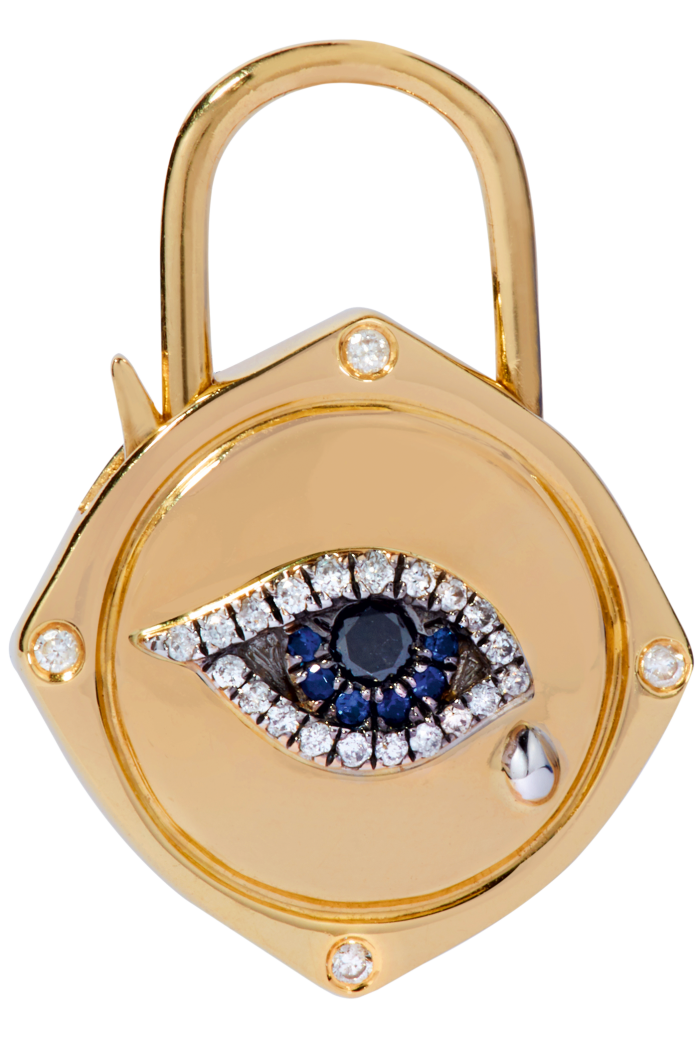 Annoushka 18ct-gold, sapphire and diamond Evil Eye Lovelock charm, £1,440
