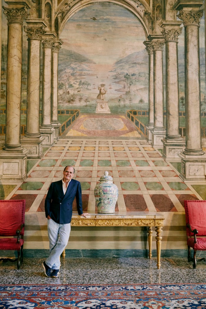 Carlo Clavarino in the Great Room at Palazzo Spinola