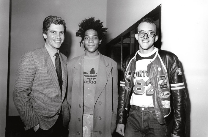 Larry Gagosian, Basquiat and Keith Haring, c1982