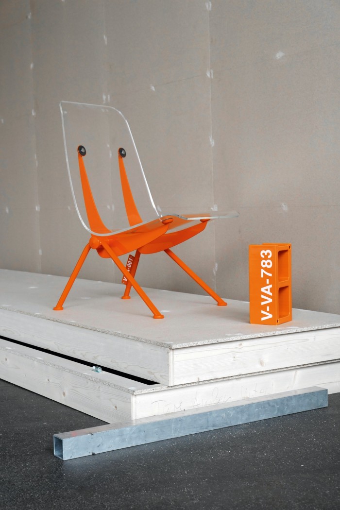 Part of the Vitra furniture collaboration, shown at Abloh’s installation TwentyThirtyFive at the Vitra Campus, 2019