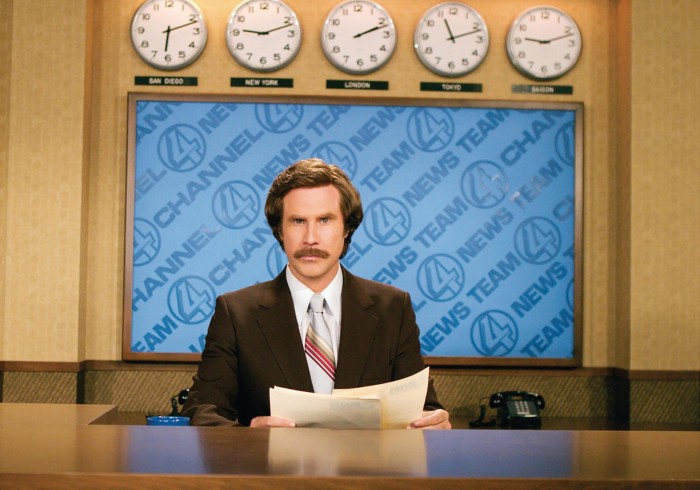 Anchorman: The Legend of Ron Burgundy (2004), starring Will Ferrell