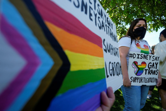 Disney employees in California protest against Florida’s ‘Don’t Say Gay’ bill