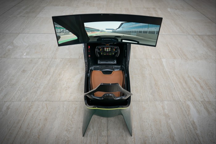 The seating position is based on that of an Aston Martin Valkyrie