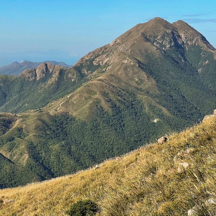 Climb every mountain: Lantau Peak as seen from Sunset Peak