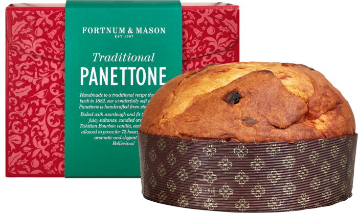 Fortnum & Mason traditional panettone with candied orange and sultanas, £44.95 for 900g