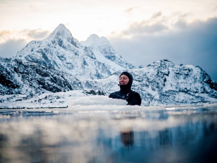 Shannon Ainslie in the Arctic waters