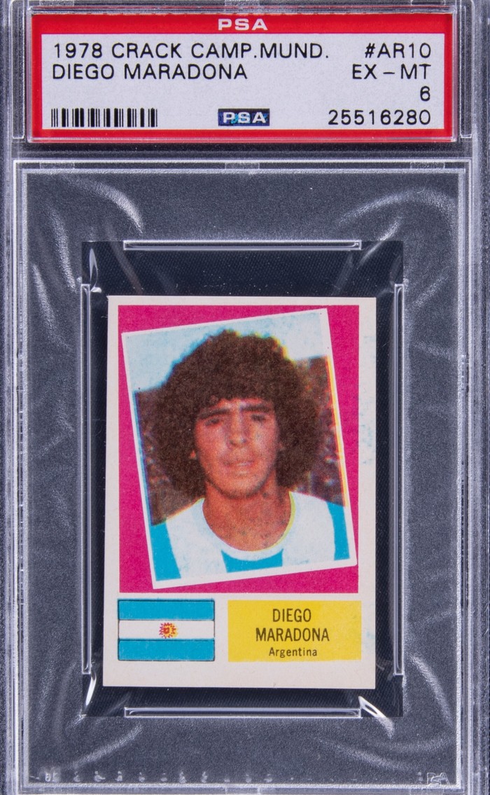 A 1978 Diego Maradona, sold by Goldin Auctions for $110,400