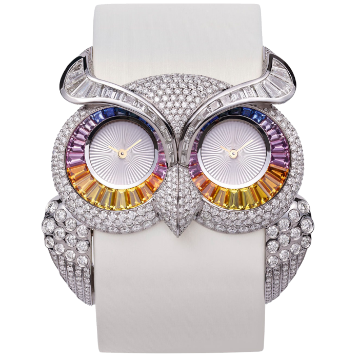 Chopard white-gold, diamond and sapphire Red Carpet Collection Owl, POA