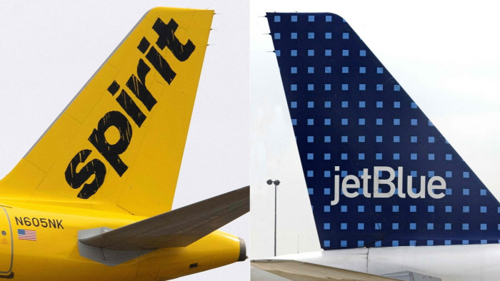 JetBlue and Spirit jets 