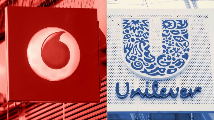 Vodafone and Unilever company logos