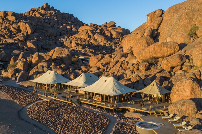 The spectacularly sited Boulders Safari Camp