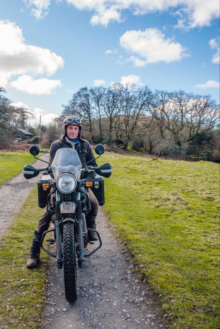 The author on a Royal Enfield Himalayan, from £4,599 