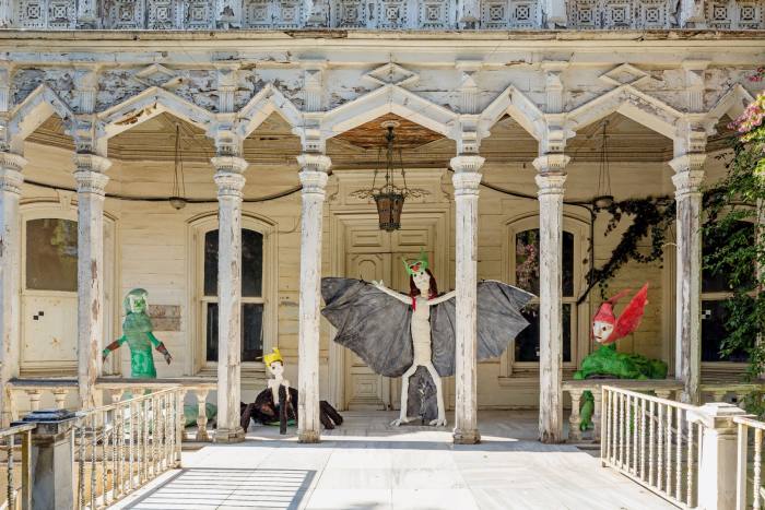 British artist Monster Chetwynd has created sculptures of hybrid creatures for this year’s Istanbul Biennial