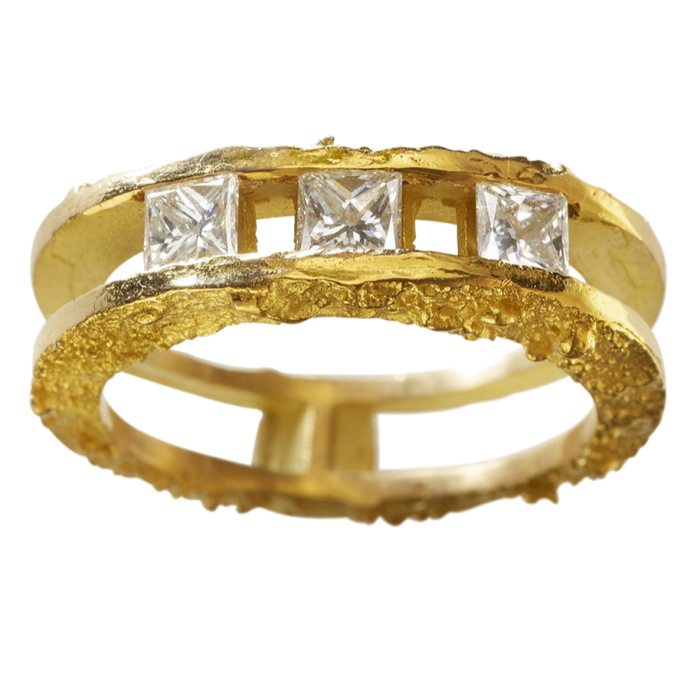 Elhanati gold and diamond ring