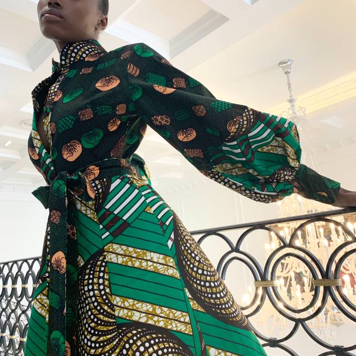 A model in Lagos fashion and lifestyle store Temple Muse