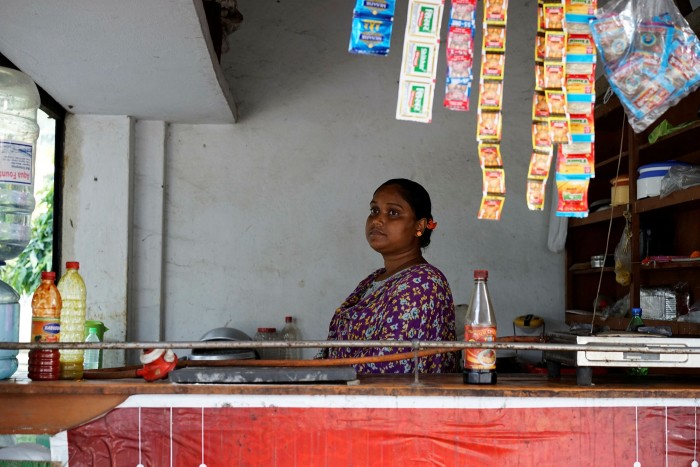 Shikha Das at her tea stall in Kolkata, India
