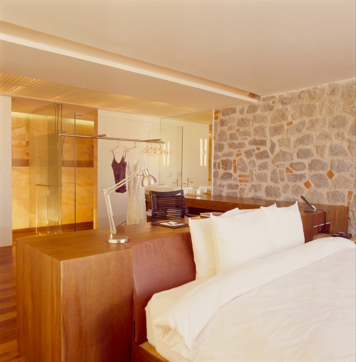 “Simple and chic”: a bedroom at La Purificadora