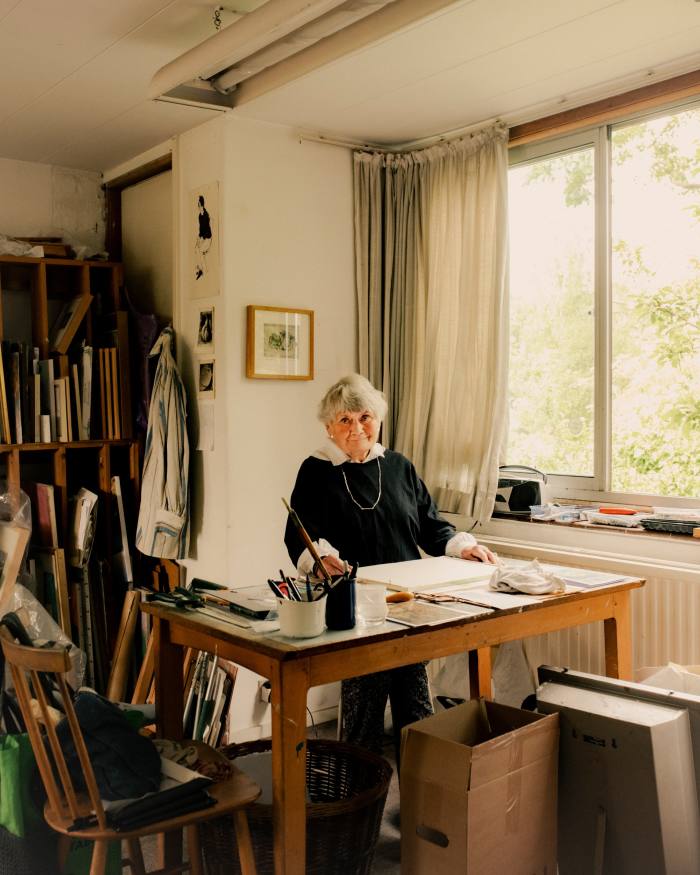 Joan in her studio