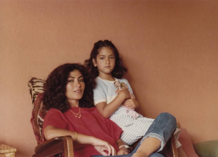 Morvarid with her mother Nasrin Assadi in 1982
