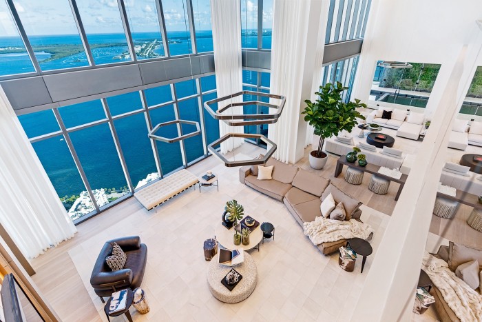 A five-bedroom condominium on Brickell Avenue, Miami