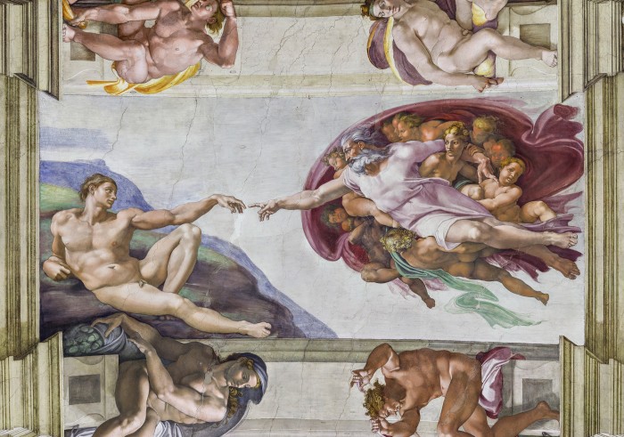 Creazione di Adamo, ceiling fresco by Michelangelo
