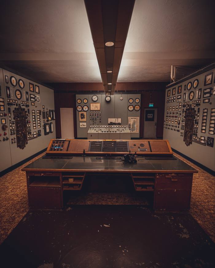 The original control room of the power plant