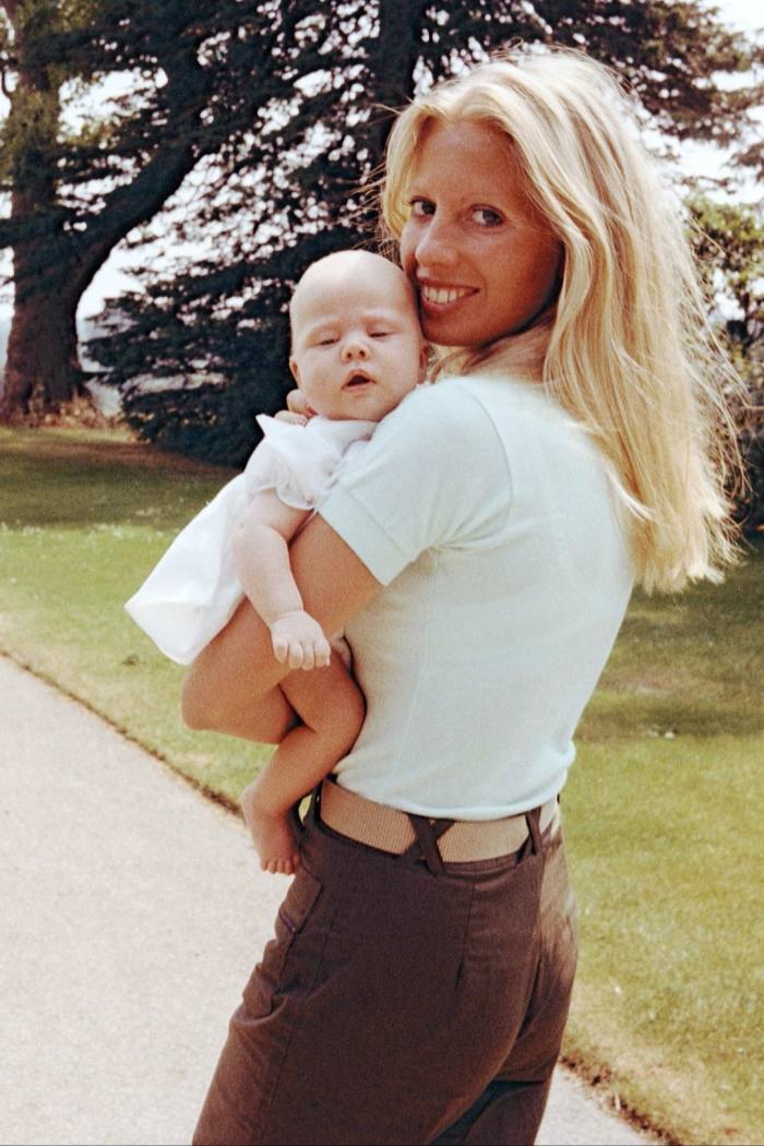 Bamford in 1976 with baby Alice