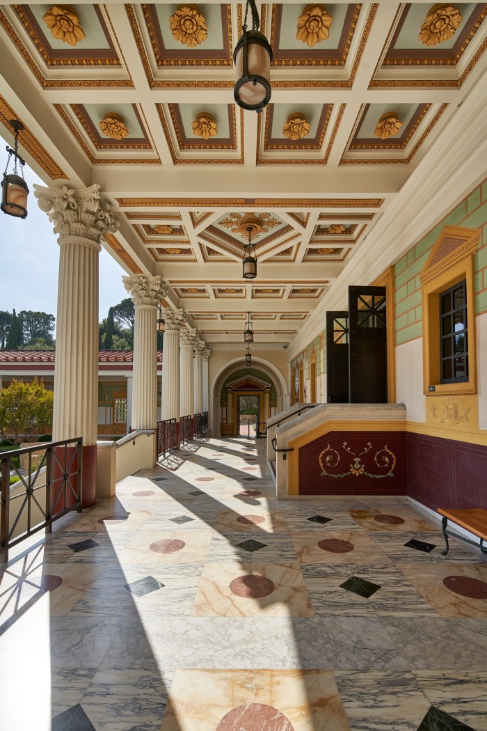 The outer peristyle at the Getty Villa 