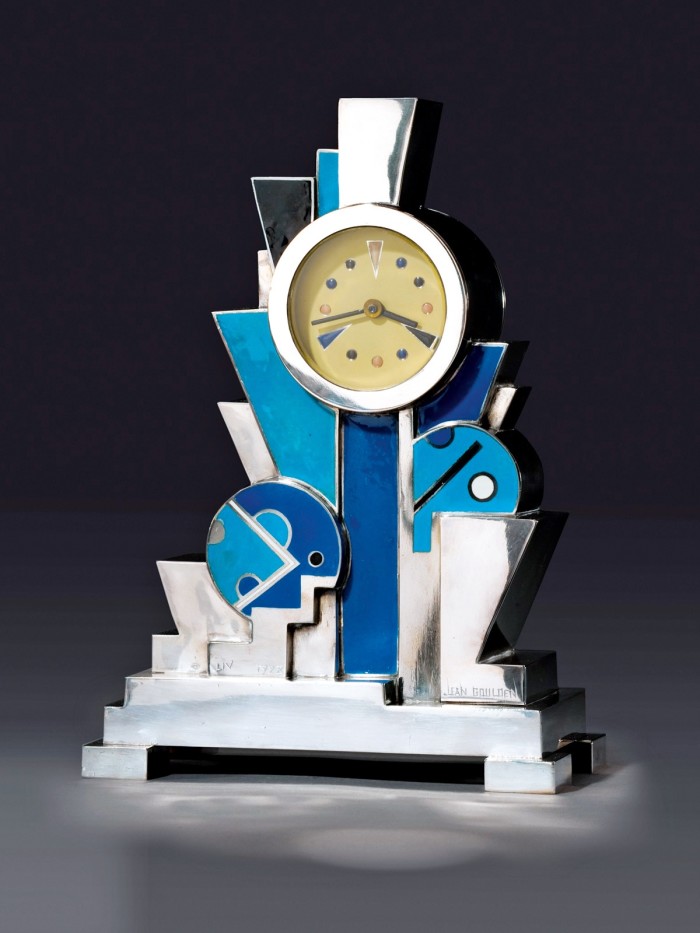 1928 Jean Goulden enamel clock, $3m, from Kelly Gallery