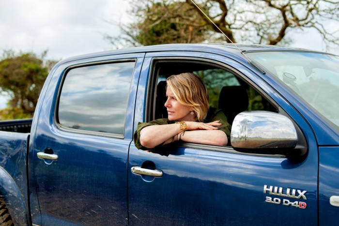 The author in her Toyota HiLux