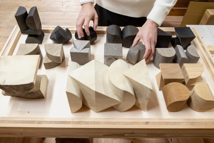A selection of Kitada’s small wood sculptures