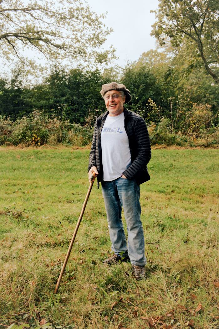 Roger Daltrey with the shepherd’s crook he bought in the Lake District in 1974